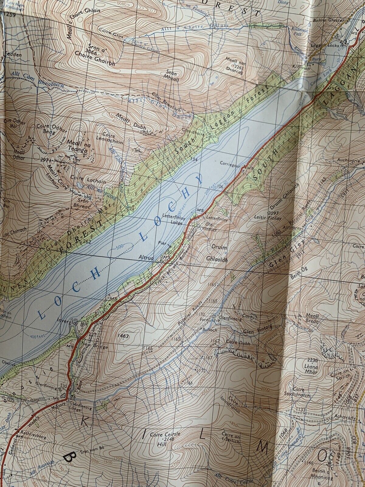 Fort Augustus Scotland - Ordnance Survey One Inch Sheet 36 Seventh Series 1961