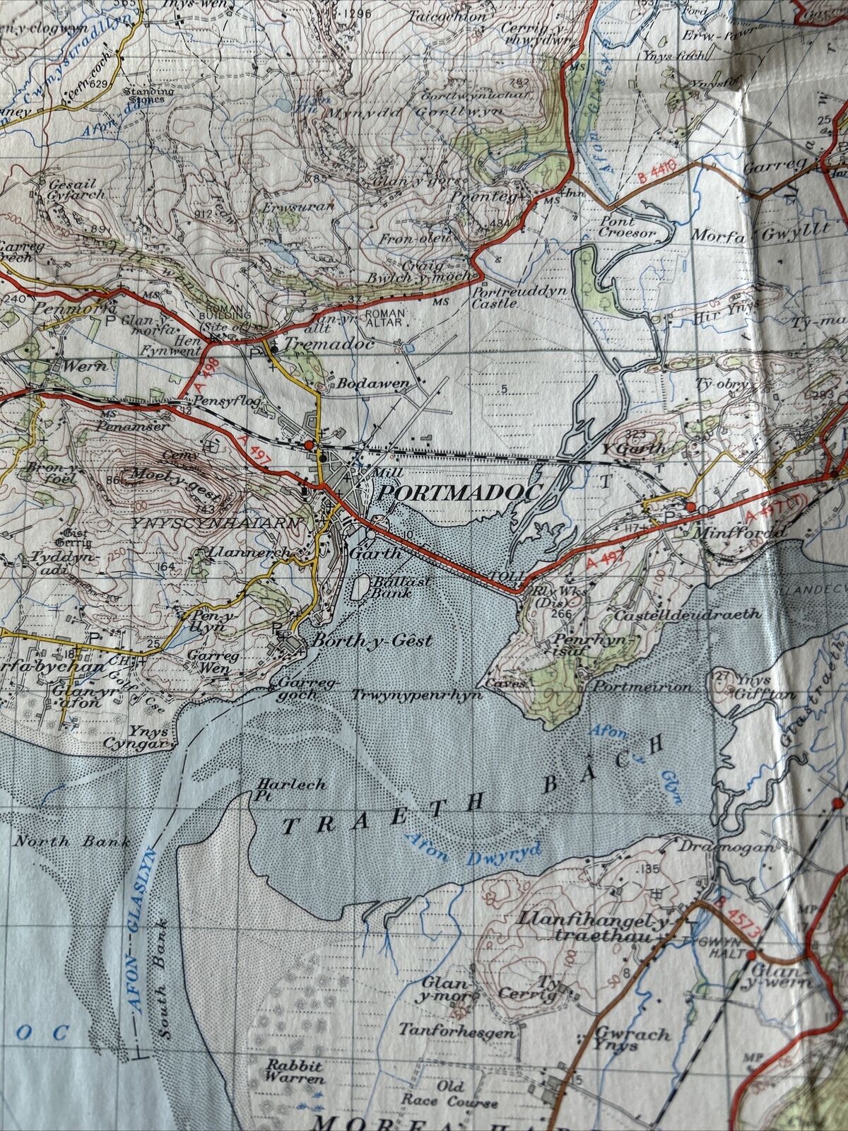 DOLGELLEY Ordnance Survey Paper Map 1953 CLOTH Seventh Series No 116 Festiniog