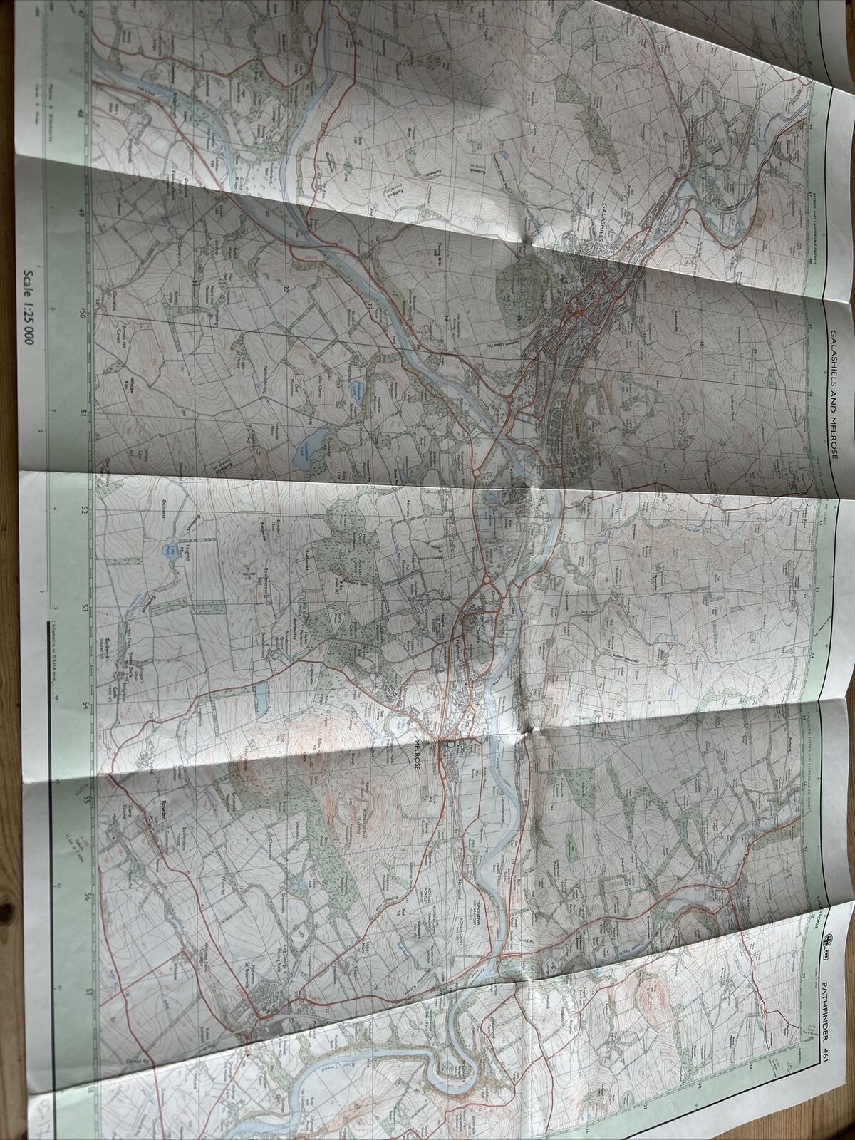 GALASHIELS & MELROSE Pathfinder 461 Ordnance Survey Sheet 1:25000 1989