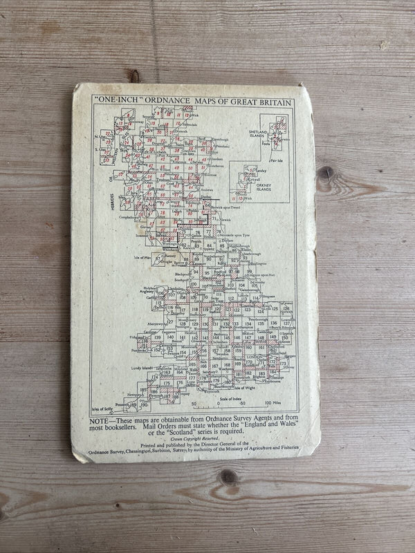 CHESTER Ordnance Survey Seventh Series Paper One inch 1952 Sheet 109 Wrexham