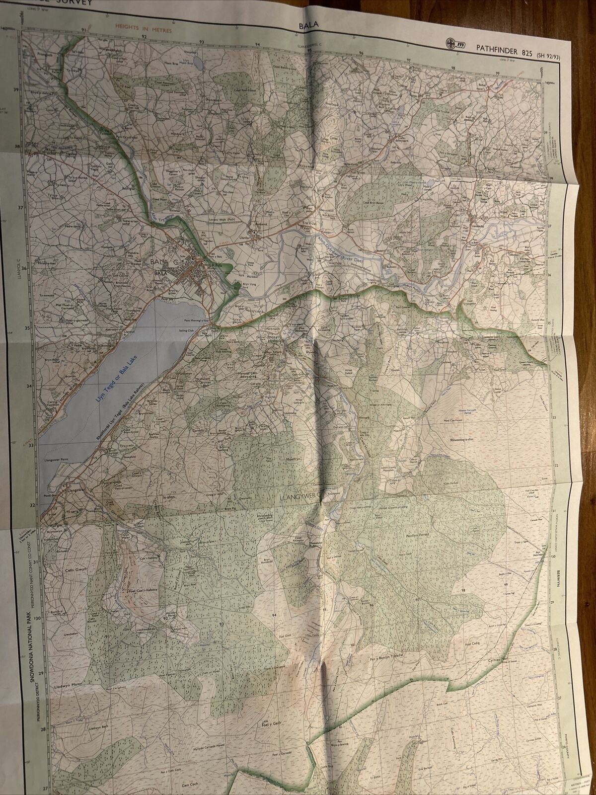 BALA Pathfinder 825 Ordnance Survey SH92/93 1:25,000 1989 Llandderfel