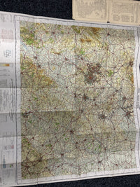 THE MIDLANDS Sheet 13 Fifth Series CLOTH Ordnance Survey Quarter Inch 1962
