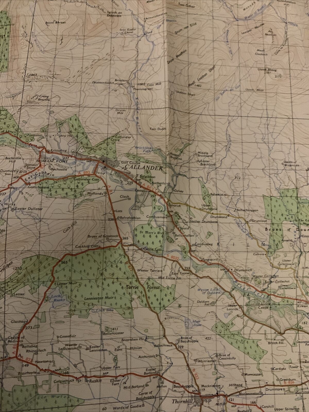 STIRLING Scotland Ordnance Survey One Inch Map Sheet 54 1957 Loch Earn Callander