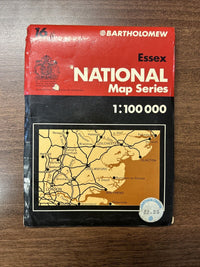 ESSEX Bartholomew National Map Series No 16 1983 Chelmsford Braintree Harwich