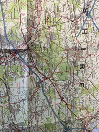 LONDON & SURREY -Bartholomew National Series Map No 9 - 1978 Guildford Reading