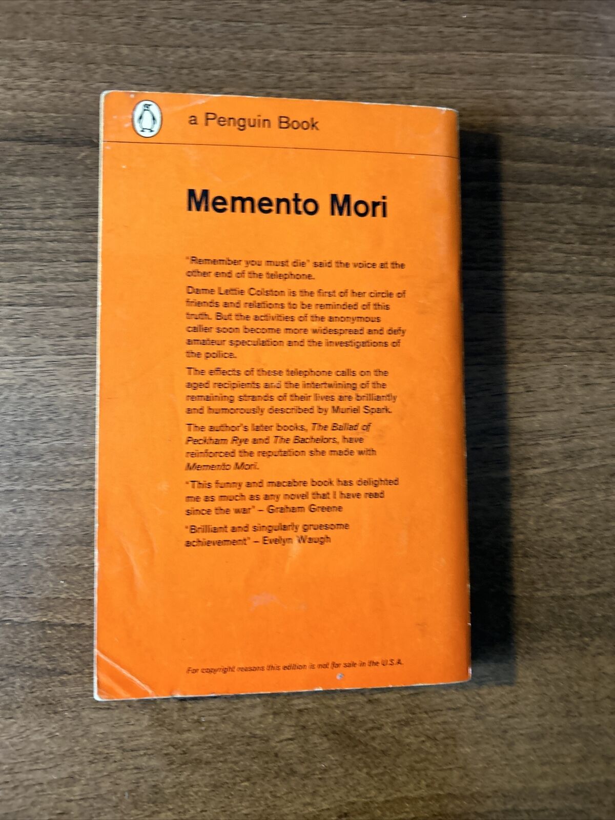 MEMENTO MORI Muriel Spark Penguin Books 1963 No 1546