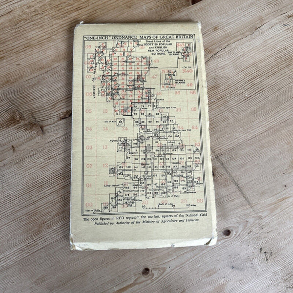 ANGLESEY - Ordnance Survey Cloth 6th Series 1-inch 1947 Sheet 106 Holyhead