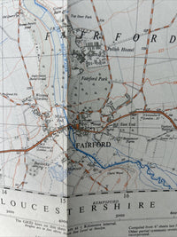 FAIRFORD Ordnance Survey 1:25,000 First Series Sheet SP10 1959 Hatherop Bibury