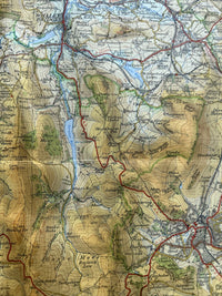 PEAK DISTRICT Ordnance Survey - One Inch Tourist Map 1963 New Mills Bakewell