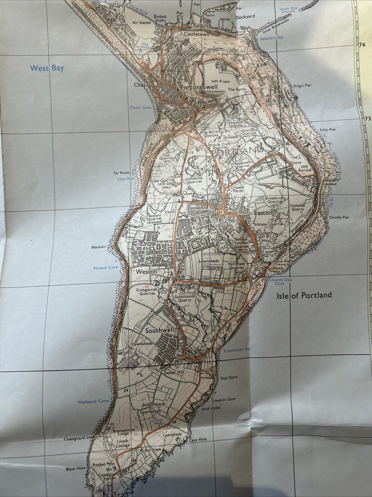 WEYMOUTH & PORTLAND Pathfinder 1343 Ordnance Survey SY67/77 1:25000 1979 Easton