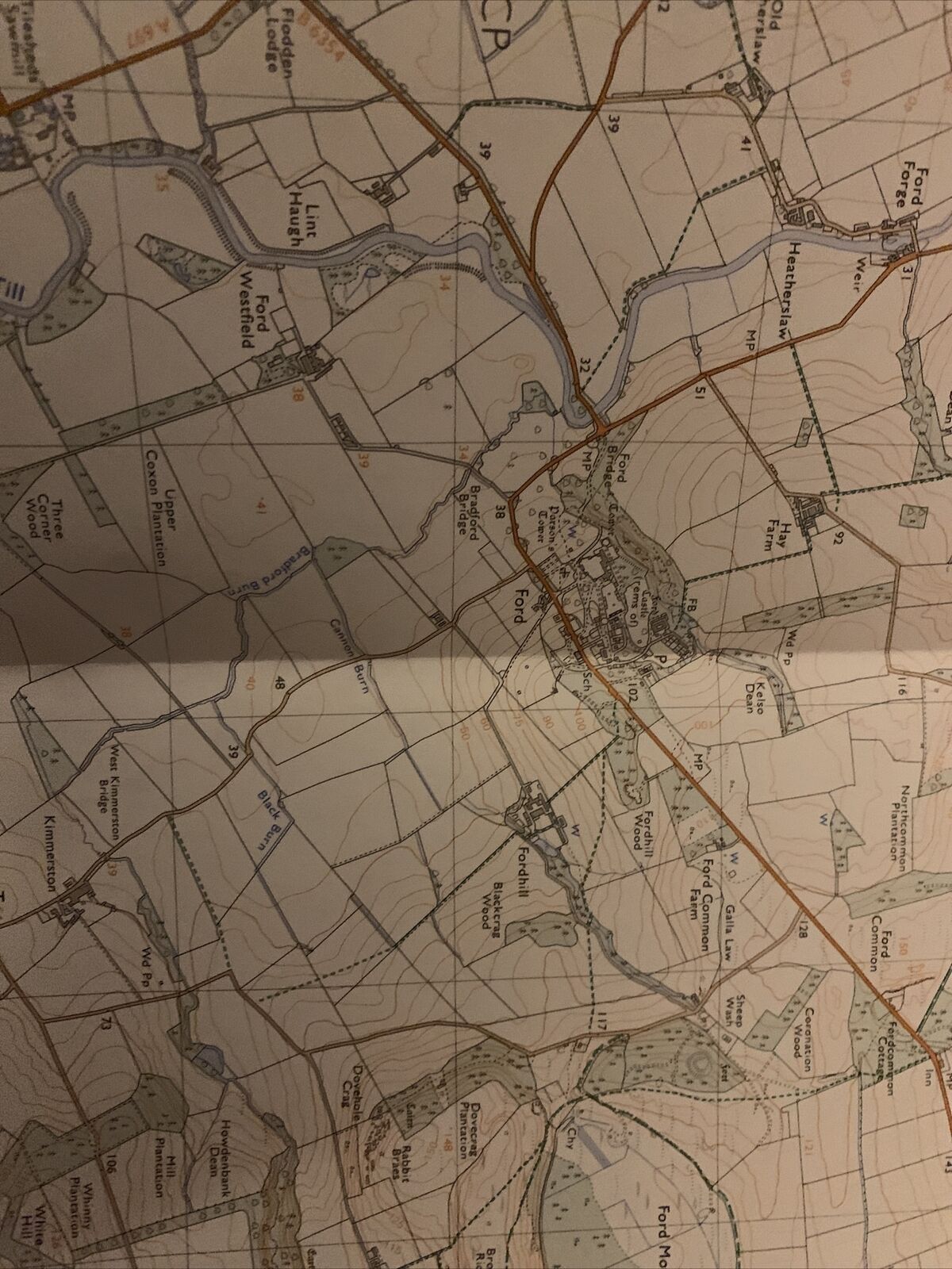 COLDSTREAM River Tweed - Second Series Ordnance Survey Sheet 1:25000 1977 Ford