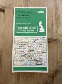 THE WALLOPS Pathfinder Ordnance Survey SU23/33 1:25000 1980 Stockbridge Boscombe