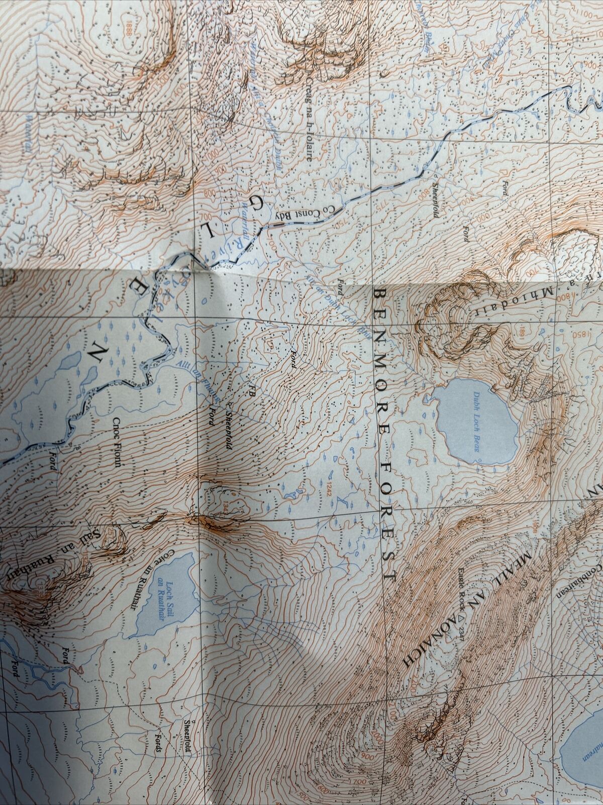 LEDMORE - Ordnance Survey Sheet NC21/31 1:25000 Second Series Sutherland Benmore