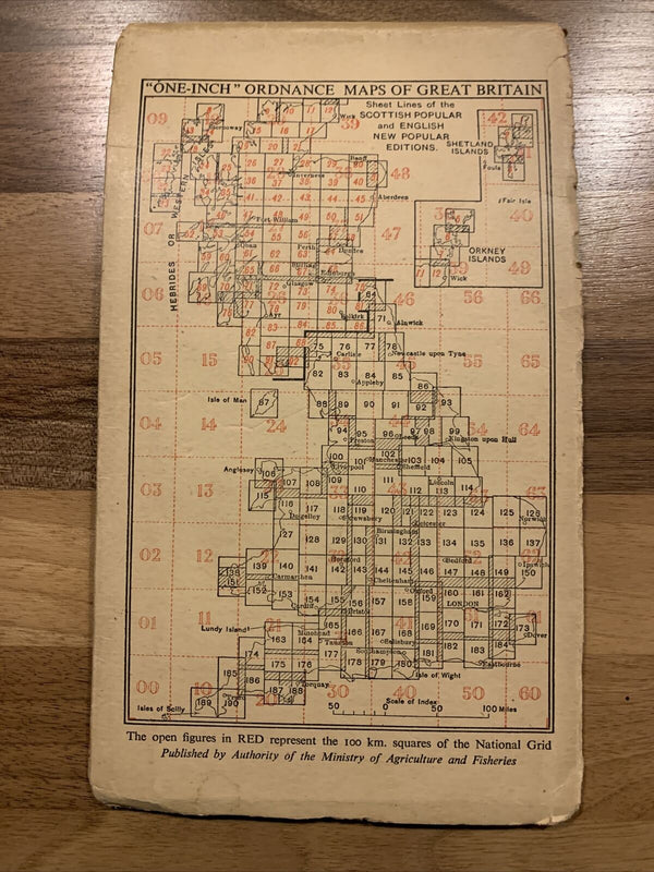Vintage Ordnance Survey 6th Series 1-inch Dorchester 1945 Sheet 178 Weymouth