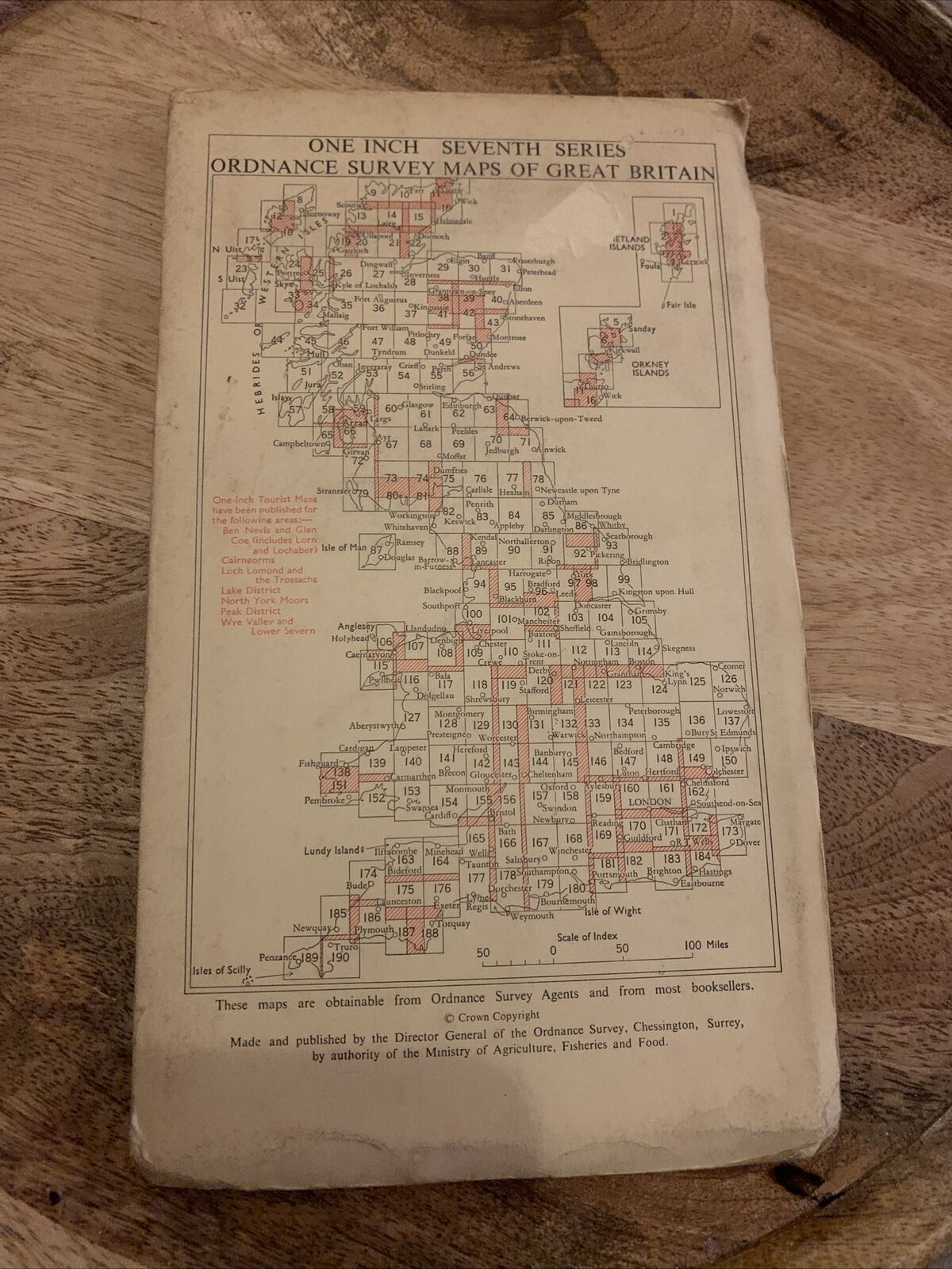 The CHILTERNS Ordnance Survey CLOTH Map 1959  Seventh Series No 159 Windsor