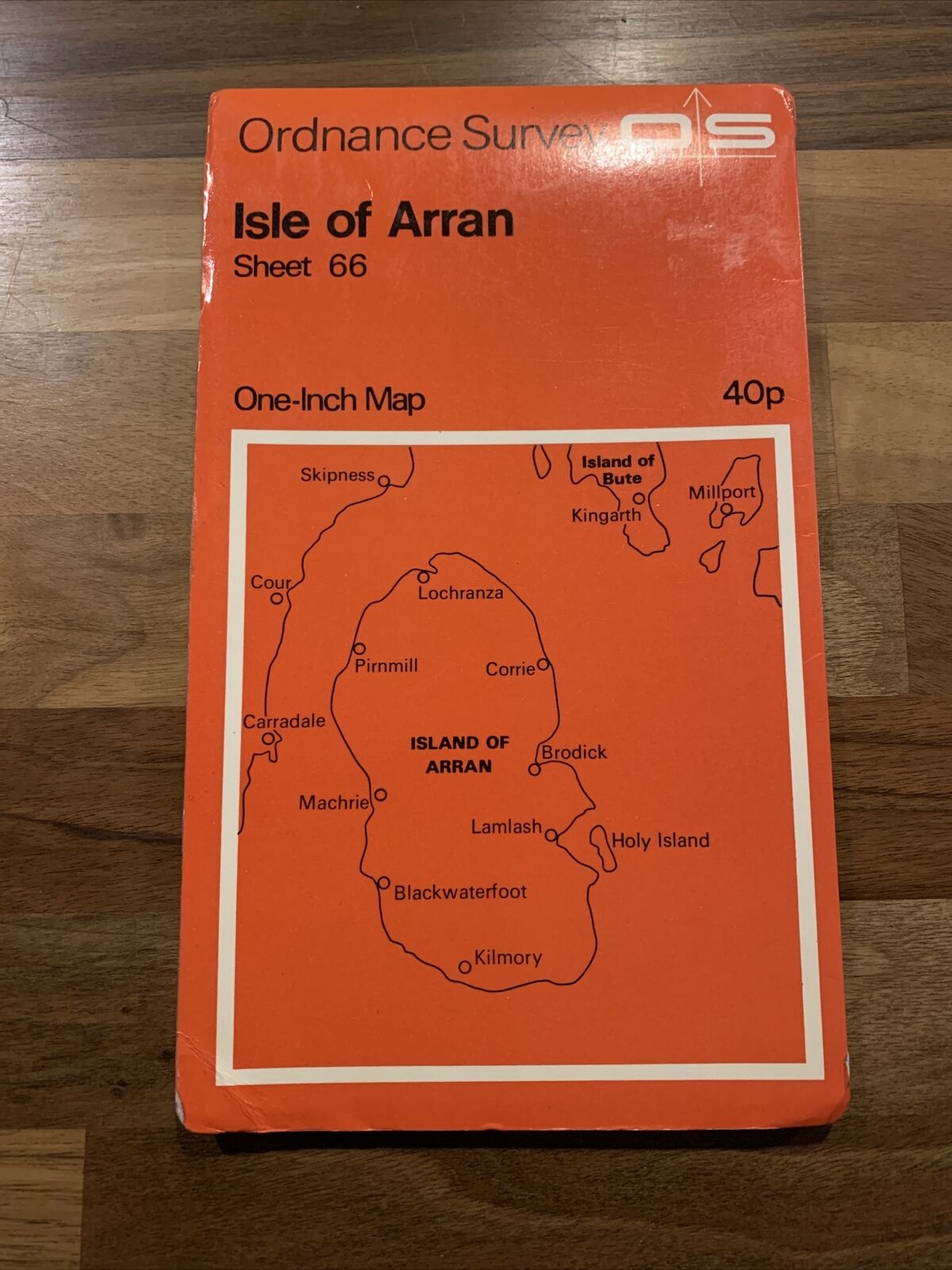 ISLE OF ARRAN Ordnance Survey Map One Inch 1956 Rev 1960 Sheet 66 Lochranza