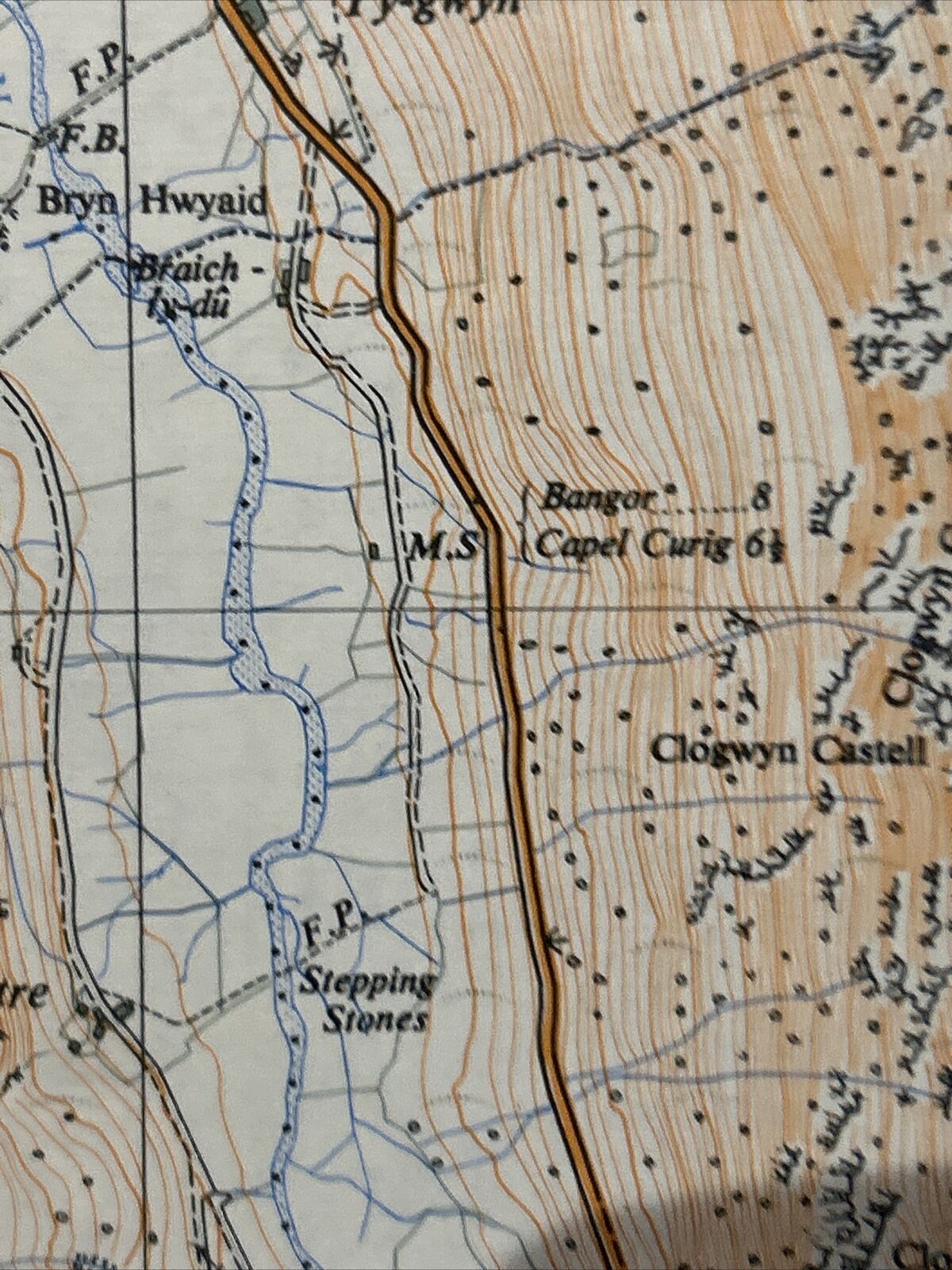 BETHESDA Ordnance Survey Sheet SH66 Map 1:25000 First Series 1953 Llanllechid