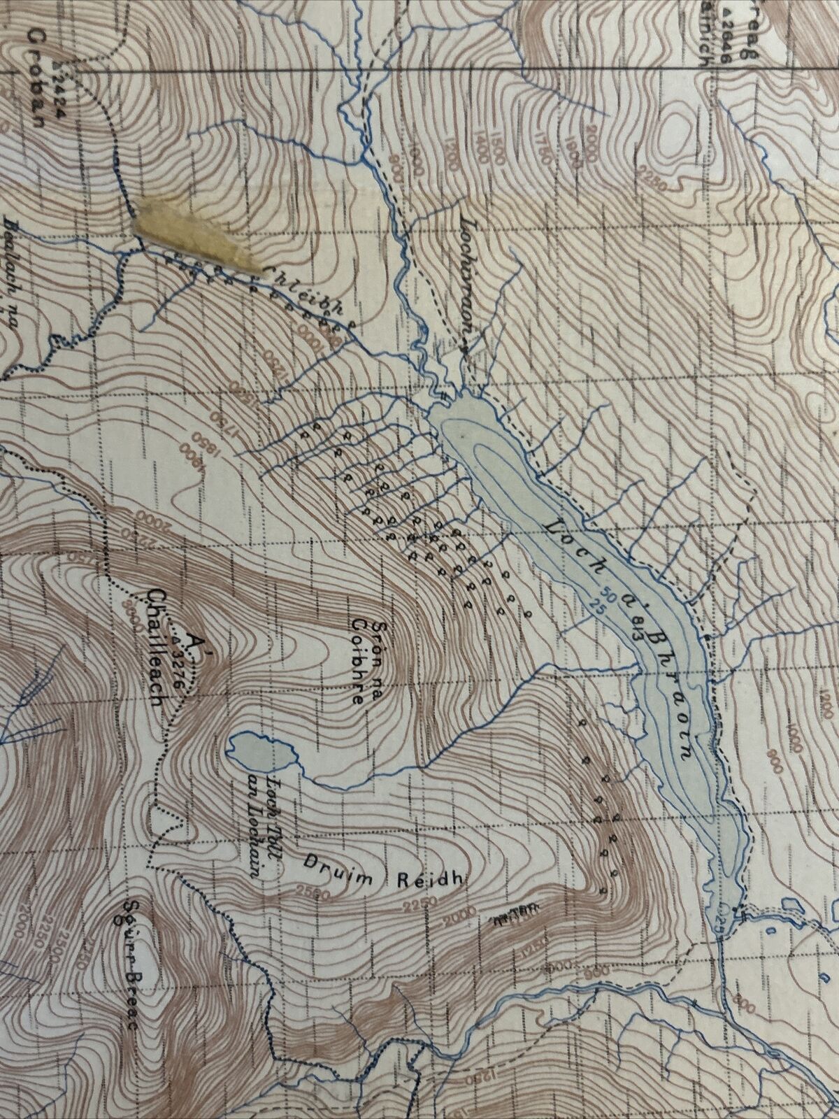 LOCH MAREE & ACHNASHEEN Ordnance Survey CLOTH One Inch Sheet 26 Popular 1947