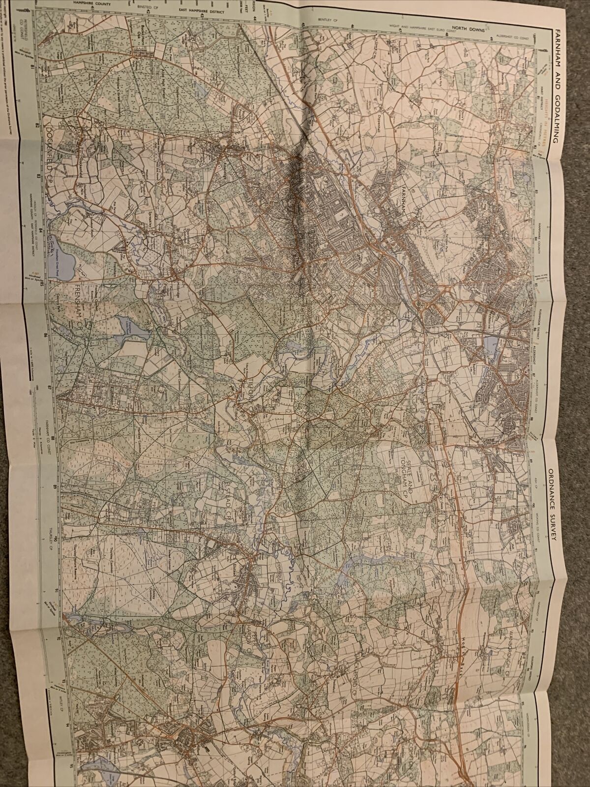 FARNHAM & GODALMING Pathfinder Ordnance Survey Sheet SU84/94 1:25000 1980