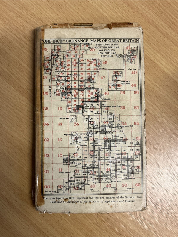 ALDERSHOT Ordnance Survey Cloth One Inch Map 1940 Sixth Edition Sheet 169