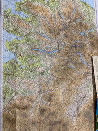 Bartholomew Half Inch Map No 34 English Lakes 1973 Kendal Whitehaven Penrith