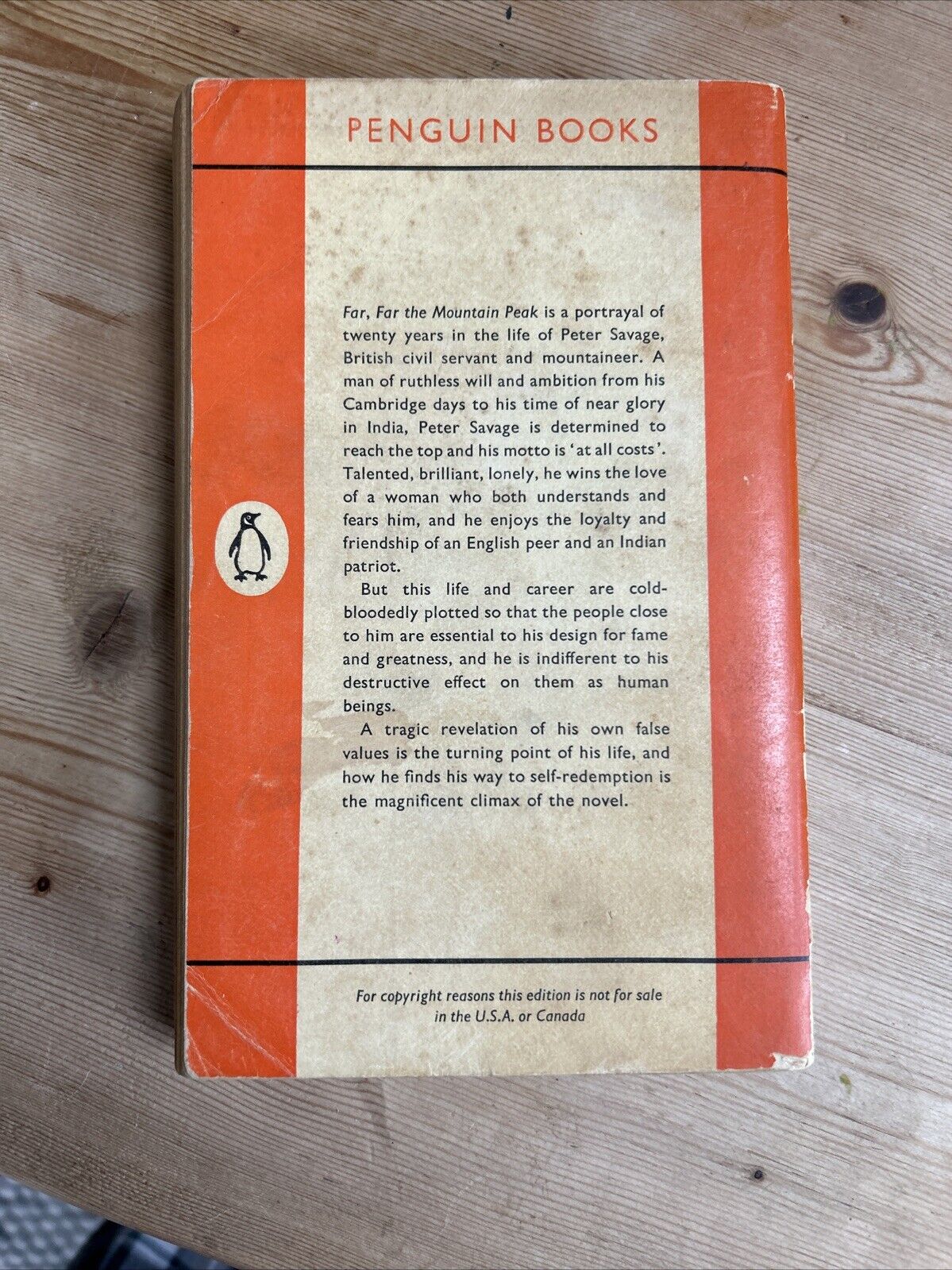 FAR FAR THE MOUNTAIN PEAK John Masters Penguin Book 1961 No 1543 First Edition