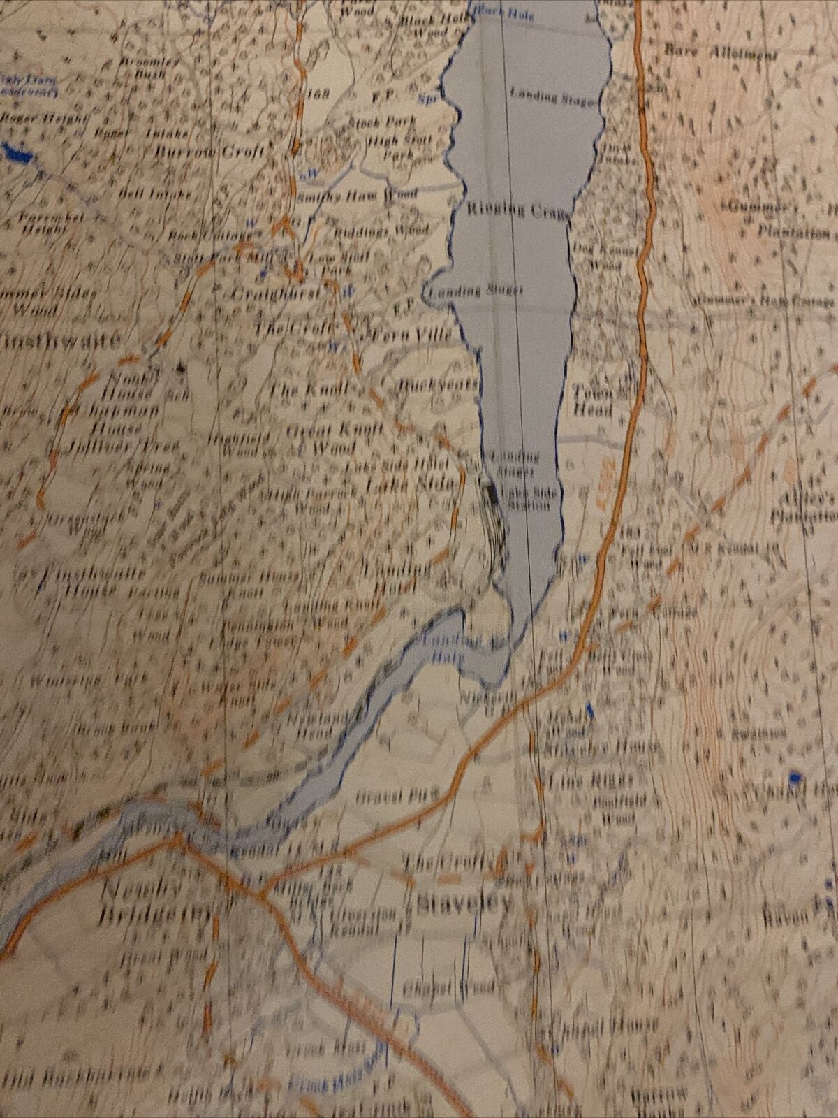 HAVERTHWAITE Ordnance Survey 2 And A Half Inch Map 1:25000 1966 Sheet SD38 Lakes