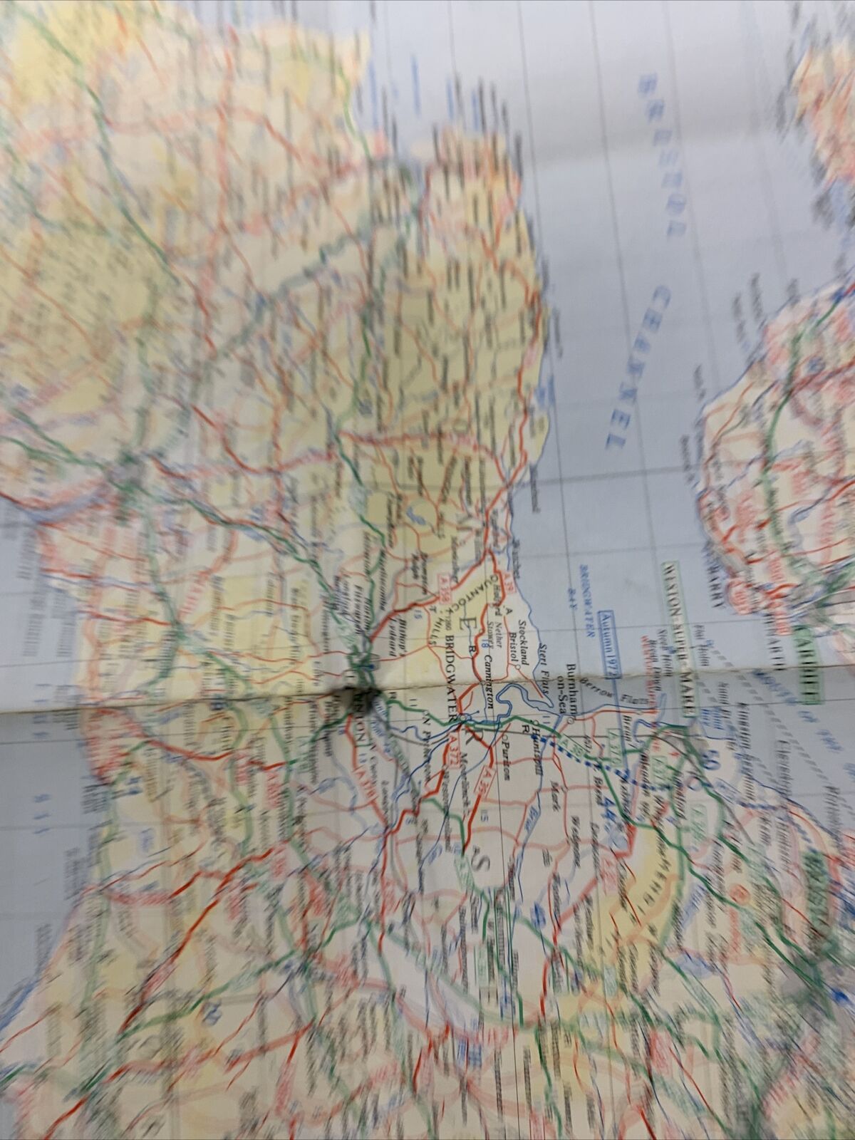 1972 Ordnance Survey Route Planning Map - South Sheet Ten Miles To Inch Tatty