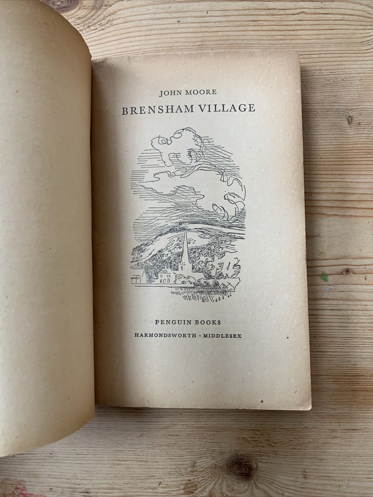 BRENSHAM VILLAGE By John Moore  Penguin Books 1952 Orange Conservation