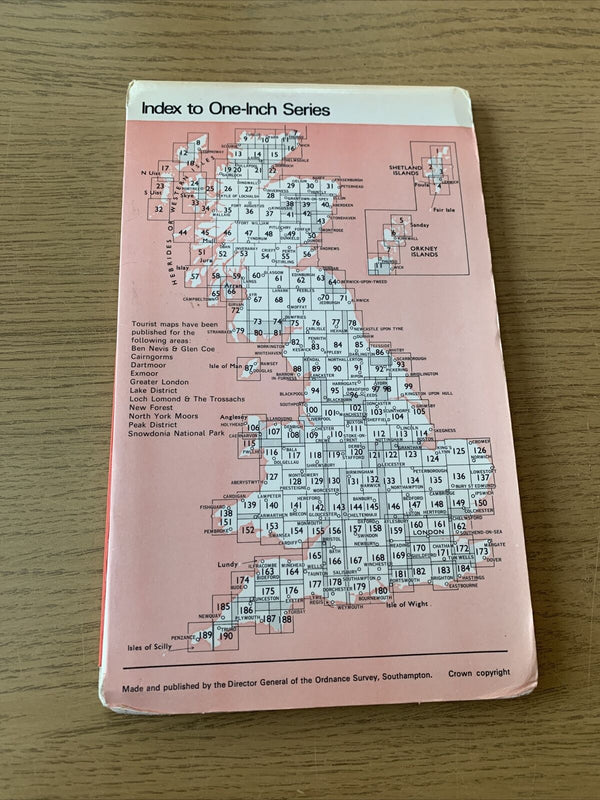 MINEHEAD Ordnance Survey One Inch Sheet 164 Tiverton Devon 1972 Good Condition