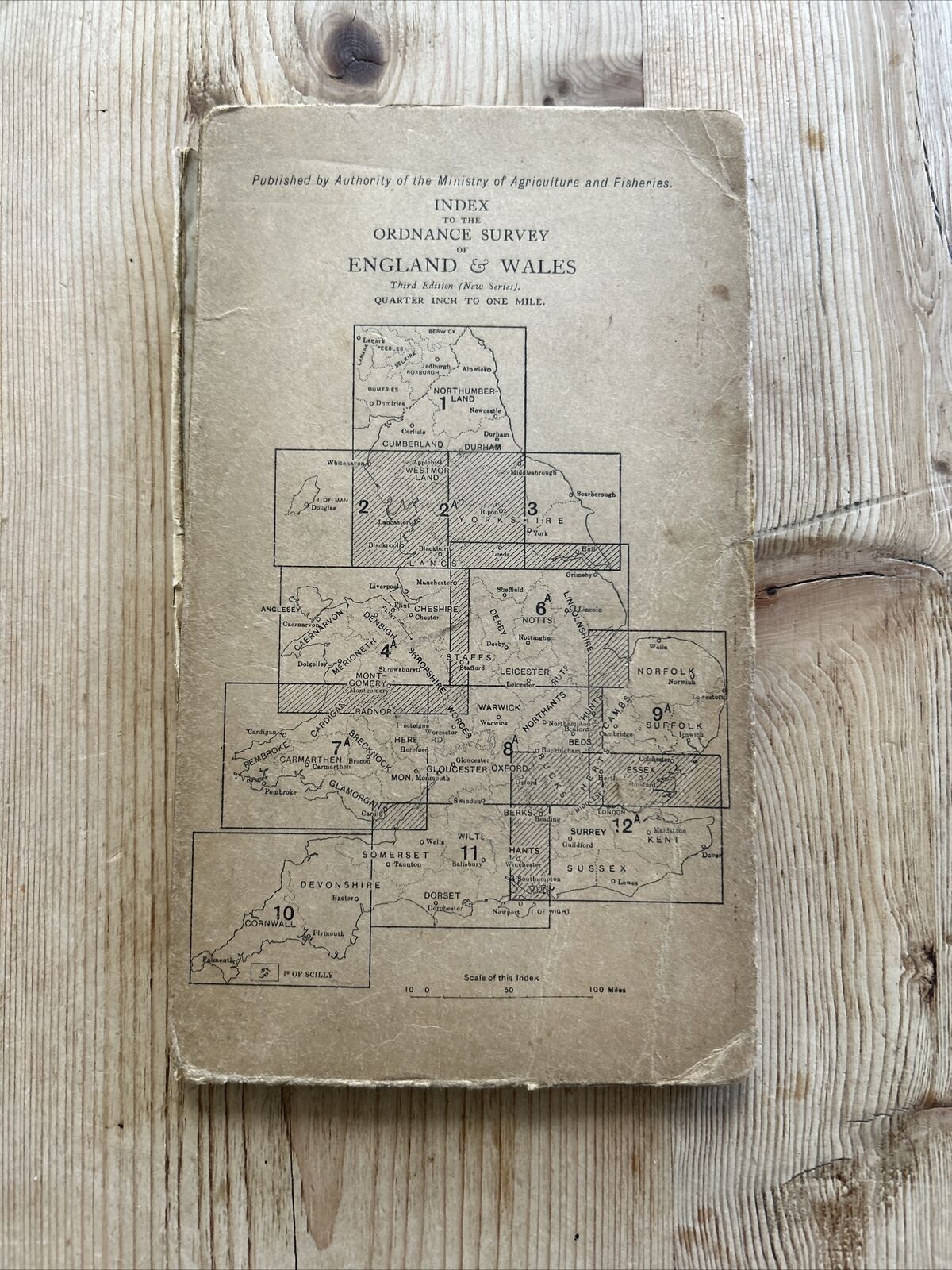 ENGLAND NORTH EAST Ordnance Survey CLOTH Quarter Inch Sheet 3 1921 Hull York