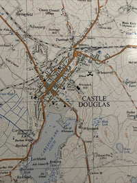 CASTLE DOUGLAS Ordnance Survey 1:25,000 First Series Sheet NX76 1972 Loch Ken