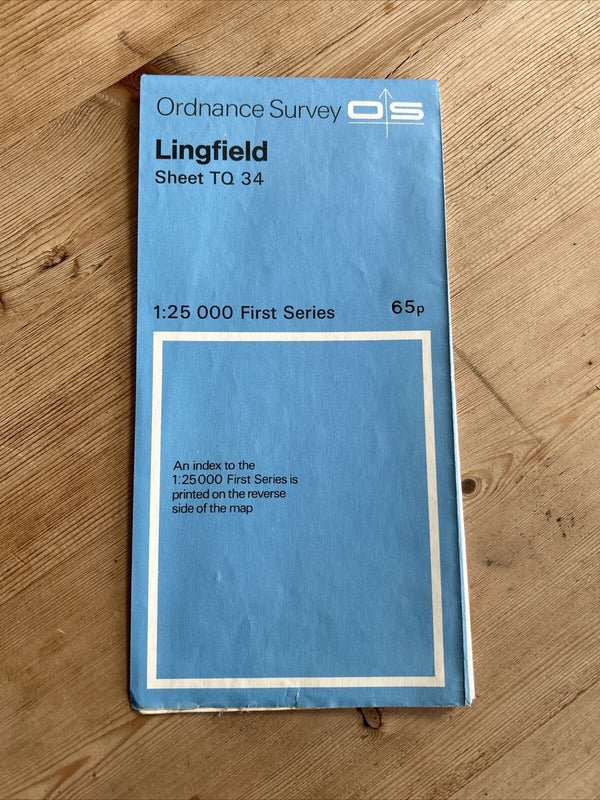 LINGFIELD Ordnance Survey First Series Sheet TQ34 1:25,000 1956 Tandridge