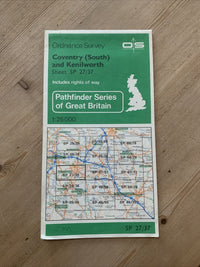 COVENTRY South & KENILWORTH - Ordnance Survey Pathfinder Map 1982 SP27/37