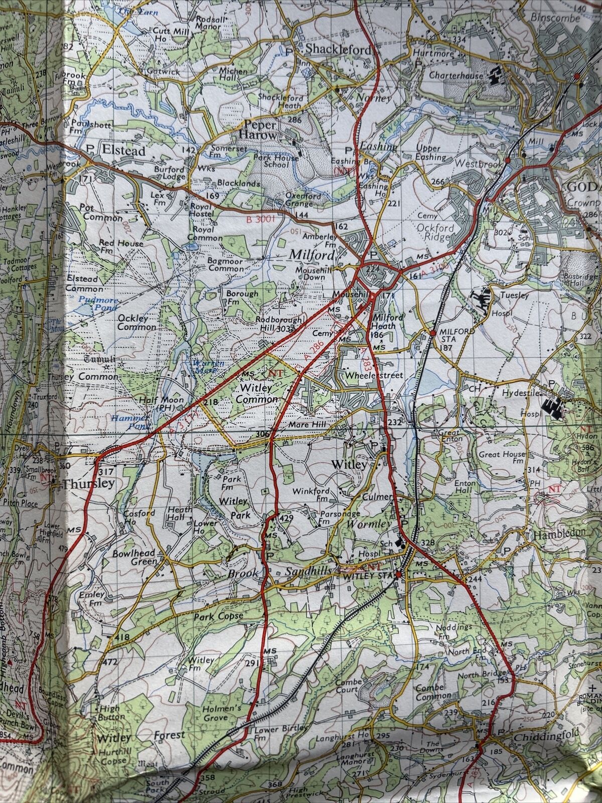 ALDERSHOT Ordnance Survey Seventh Series Paper One In Map Sheet 169 1959 Alton