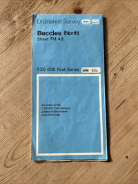 BECCLES North Ordnance Survey First Series Sheet TM49 1:25,000 1956 Wheatacre