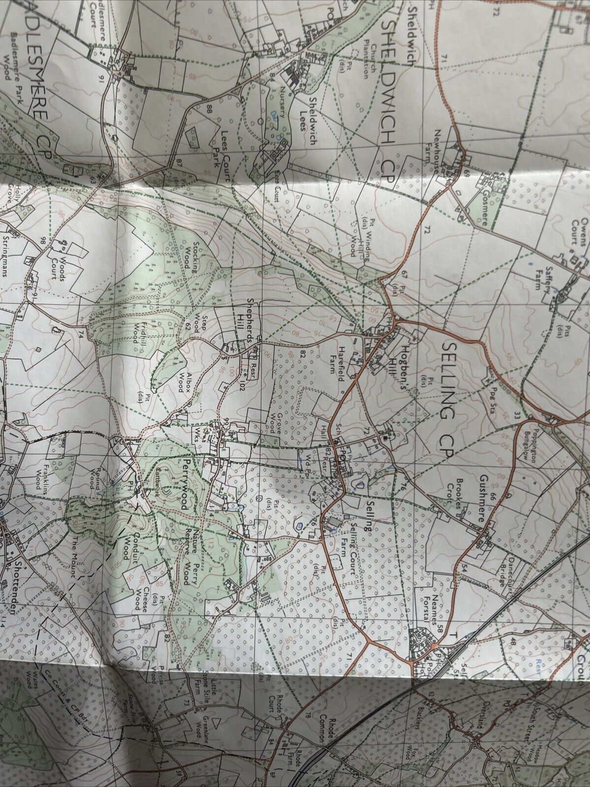 CANTERBURY & CHILHAM Pathfinder 1211 Ordnance Survey 1:25,000 1992 TR05/15