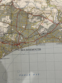 BOURNEMOUTH Ordnance Survey Seventh Series Paper One inch 1960 Sheet 179 Poole