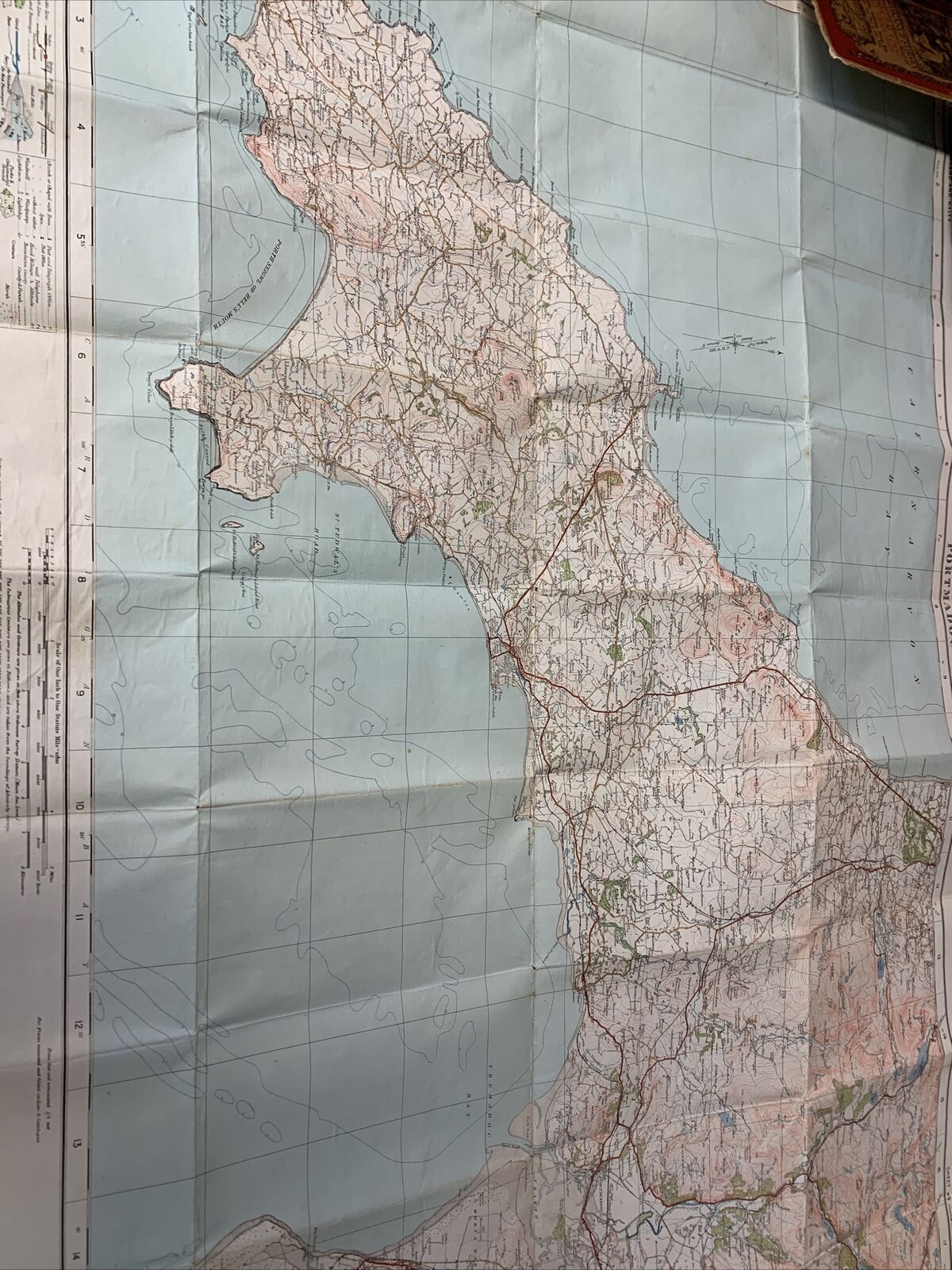 PORTMADOC & CRICCIETH No 49 Ordnance Survey Popular One Inch Cloth Map 1933