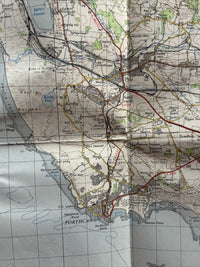 SWANSEA 1966 Edition Ordnance Survey One Inch Map No 153 Neath Oxwich