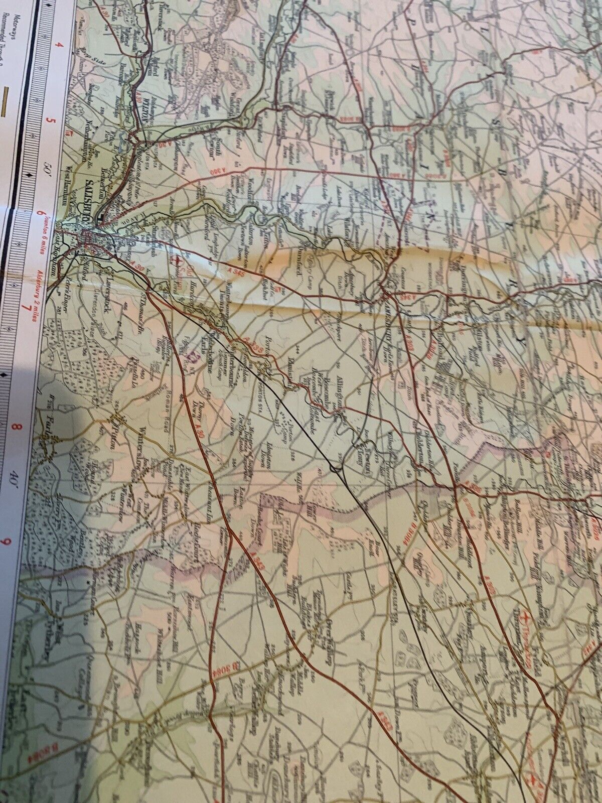 Bartholomew Map 1962 Half Inch No 8 SALISBURY PLAIN Winchester Reading Swindon