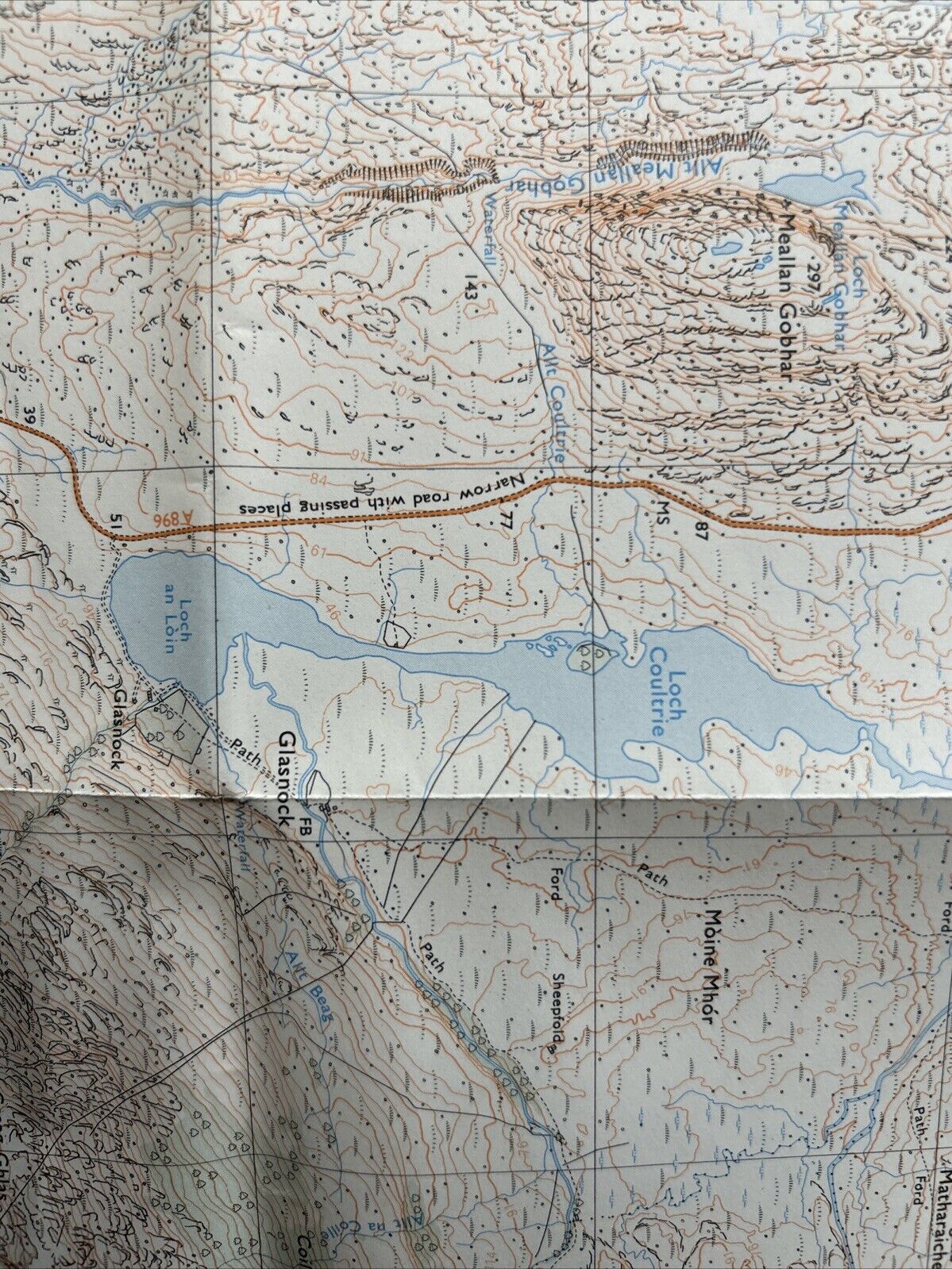 UPPER LOCH CARRON Ordnance Survey Map Pathfinder NG 84/94 1975 Kishorn