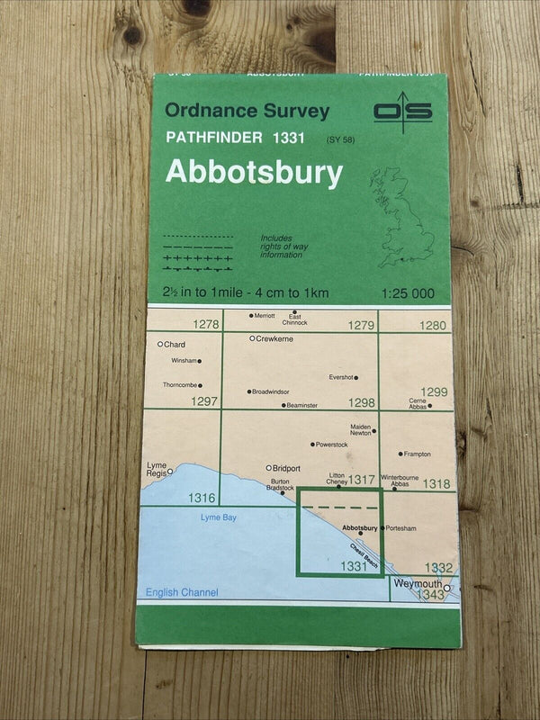 ABBOTSBURY Pathfinder 1331 Ordnance Survey Sheet 1:25000 1993 Littlebredy