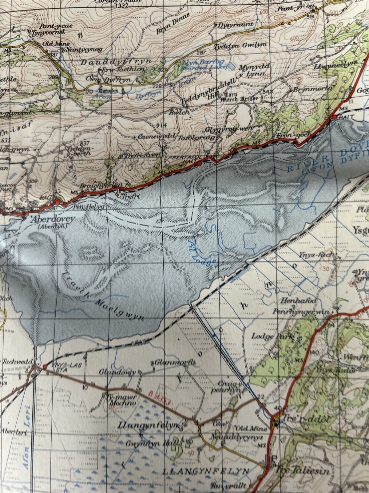 ABERYSTWYTH Wales Paper Ordnance Survey Seventh Series One inch 1952 Sheet 127