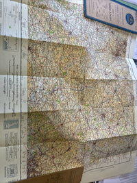 MIDLANDS 1946 Ordnance Survey CLOTH Sheet 8 Quarter Inch Map Fourth Edition