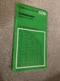 COLDSTREAM River Tweed - Second Series Ordnance Survey Sheet 1:25000 1977 Ford