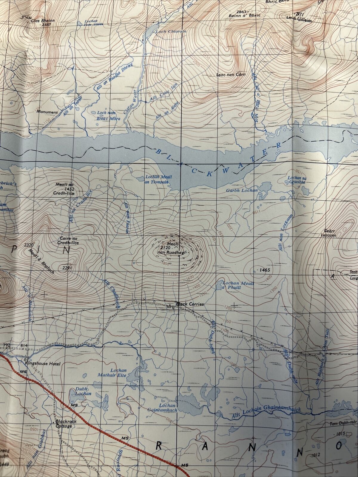 GLENCOE Ordnance Survey One Inch Sheet 47 Good Condition 1956 Scotland Cashlie