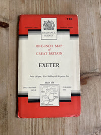 EXETER Ordnance Survey Seventh Series Paper 1-inch 1960 Sheet 176 Honiten