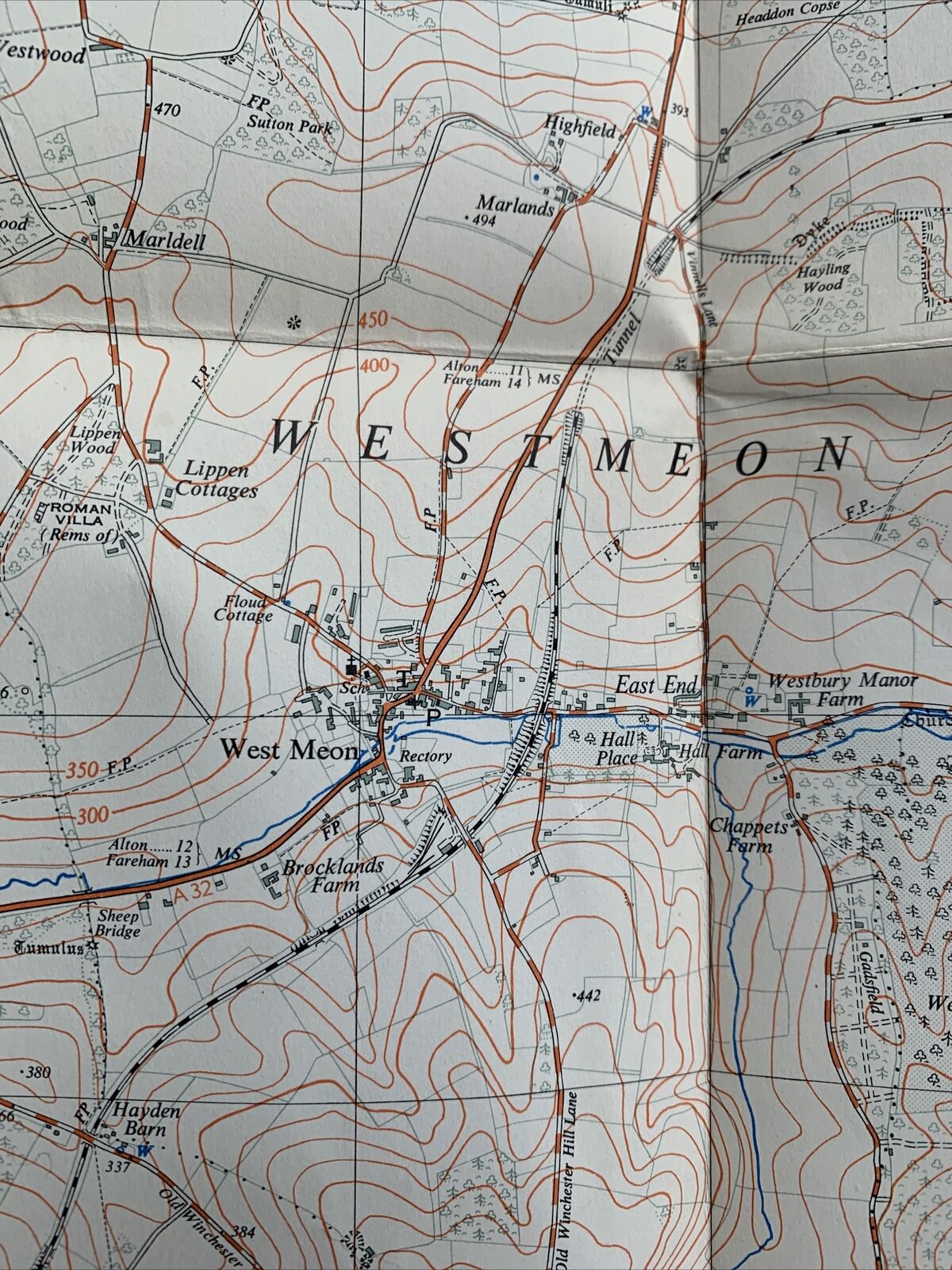 WEST MEON EAST MEON BRAMDEAN - Sheet SU62 1959 Ordnance Survey 1:25,000