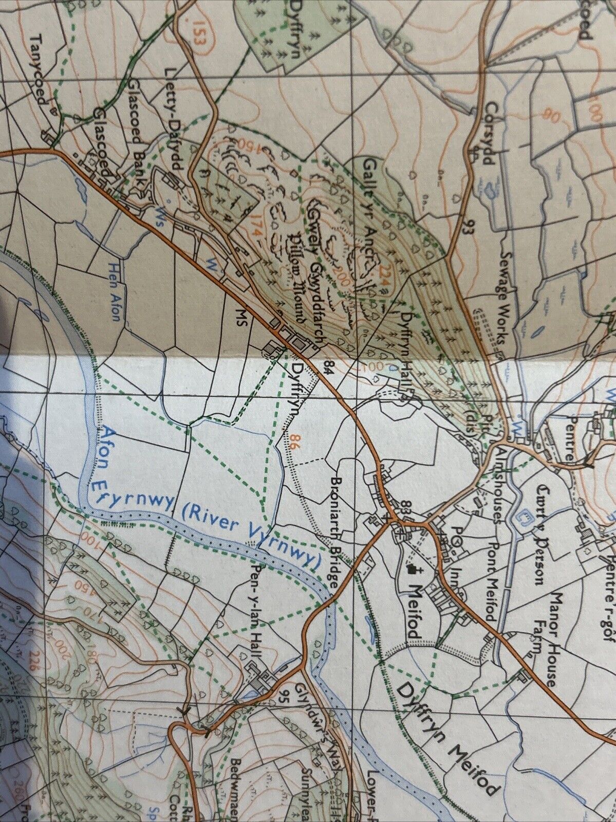 LLANFYLLIN Pathfinder Ordnance Survey SJ01/11 1:25000 1986 Meifod Bauchi-y-cibau